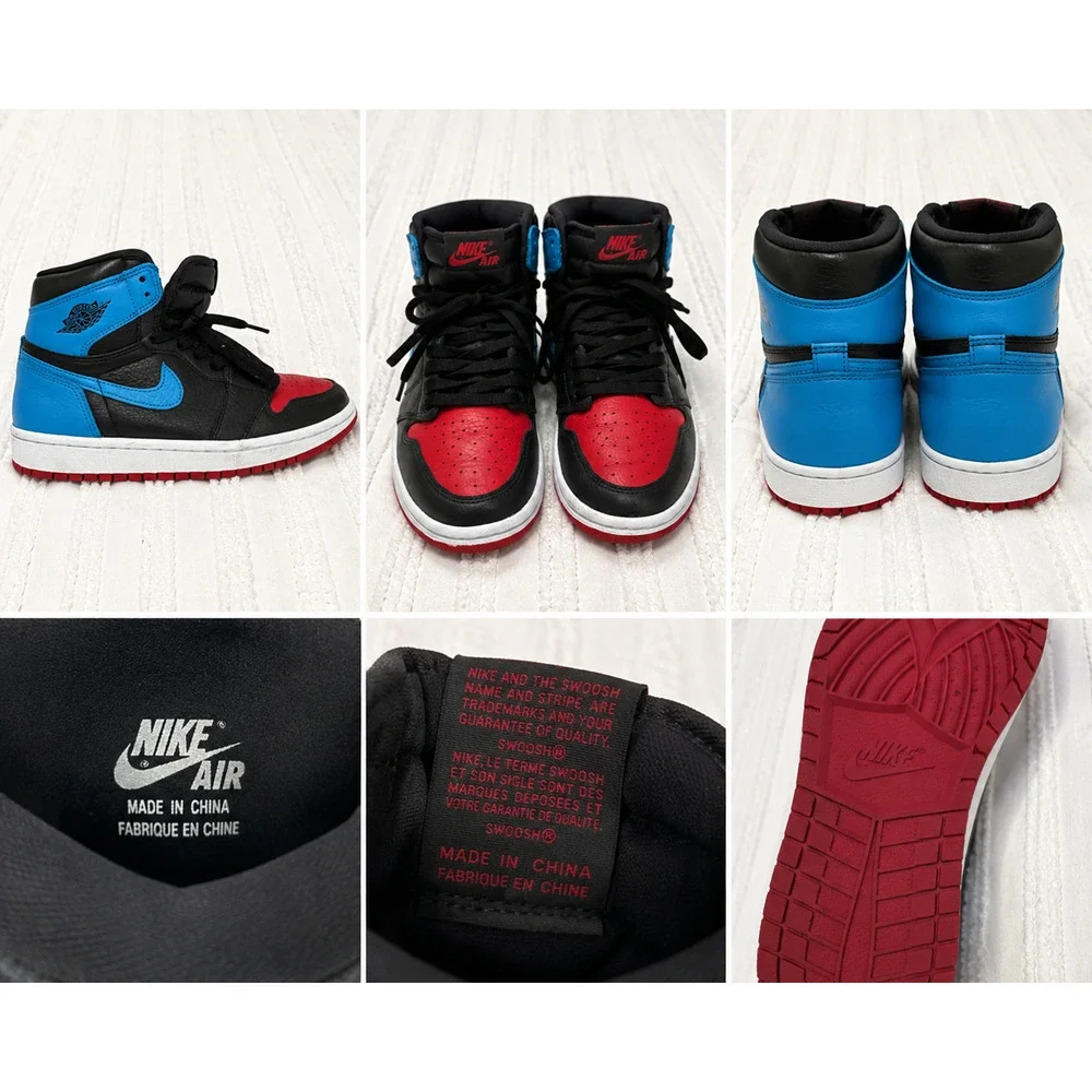 NIKE AIR JORDAN 1 RETRO HIGH OG UNC TO CHICAGO WOMENS 7 CD0461-046 SNEAKERS